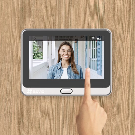 EZVIZ DP2 2K – Sonnette vidéo avec écran tactile 4,3 pouces – Vidéo 2K, grand angle 166°, détection PIR et vision nocturne – Audio bidirectionnel – MicroSD