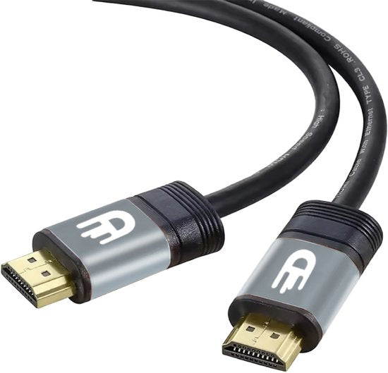 Câble HDMI Drivv. Premium 2.0 - Ultra HD 4K 60 Hz - HDMI vers HDMI - Compatible avec les consoles de jeux - 10 mètres - PVC - Gris