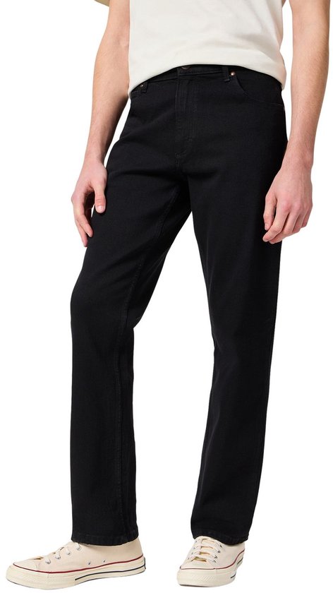 Jeans Wrangler STRAIGHT BLACK RINSE pour homme, taille 33 x 30