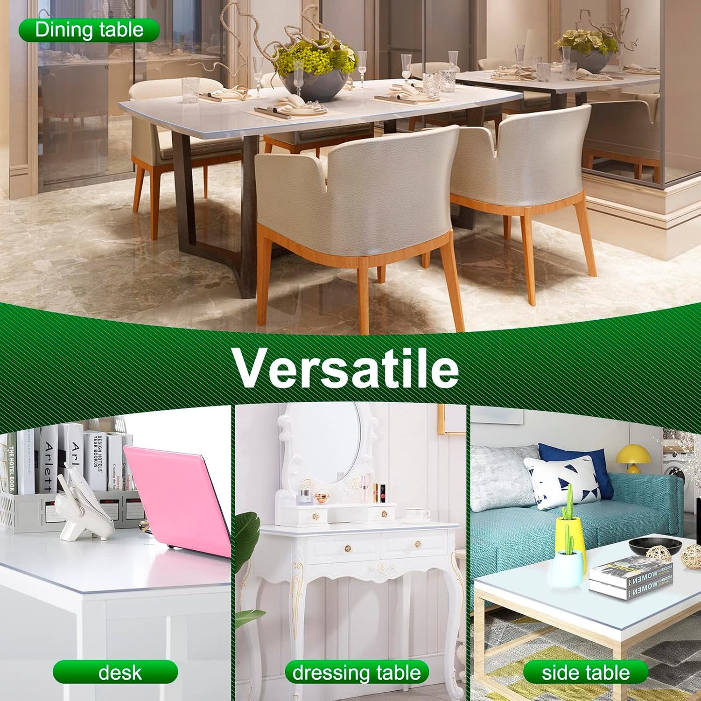 Toile cirée WOLTU transparente - Épaisseur 2 mm - PVC - Imperméable - Résistante à la chaleur jusqu'à 80 °C