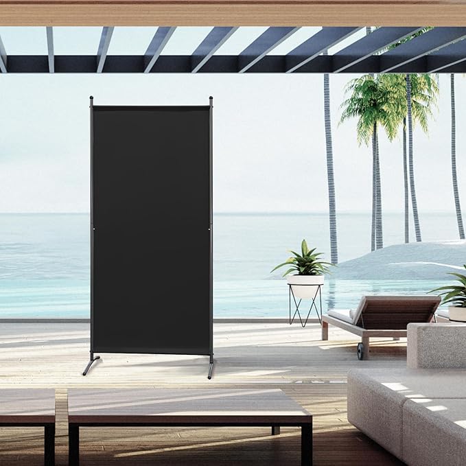 Angel Living Screens - 1 pièce - Séparation de pièces - Pliable - Noir - 80 x 180cm
