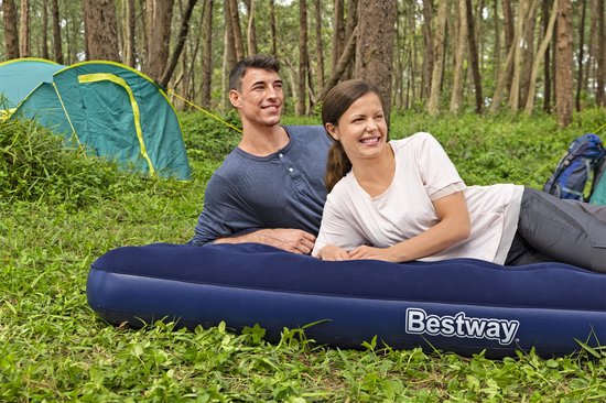 Matelas gonflable Bestway Pavillo à surface floquée - taille queen - 203 x 152 x 22 cm - 67003 - Bleu