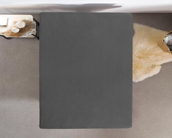 Drap-housse Dreamhouse Jersey Stretch - 100% coton - 80/90/100x220 - Anthracite