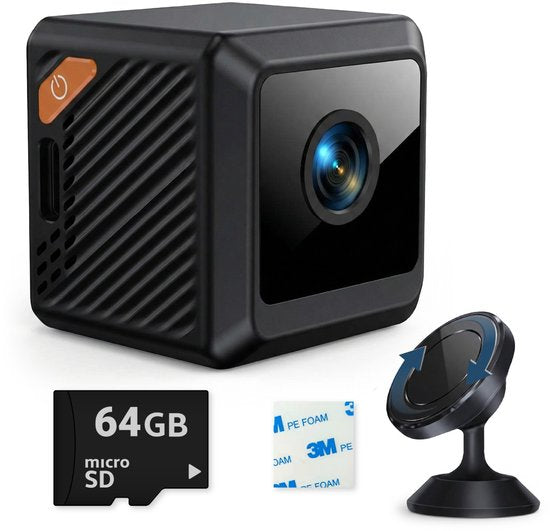 Caméra espion UPLY - Caméra cachée - Carte SD 64 Go - Mini caméra cachée - Caméra espion - Wi-Fi 1080p - Vision nocturne et détection de mouvement - Avec application - Sans fil - Petite caméra d'espionnage