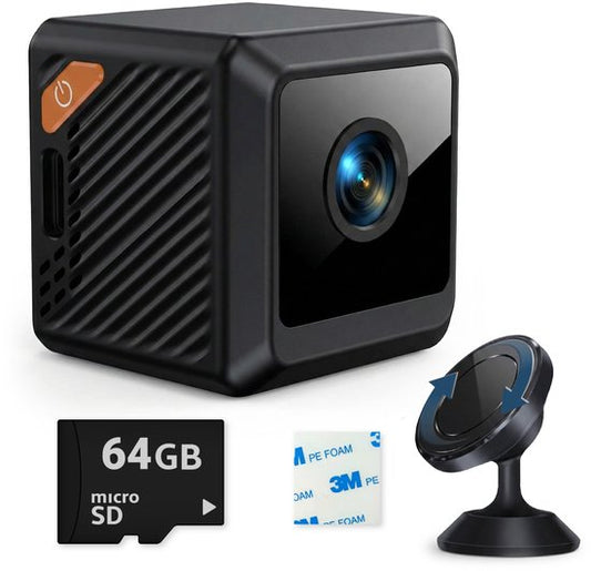 Caméra espion UPLY - Caméra cachée - Carte SD 64 Go - Mini caméra cachée - Caméra espion - Wi-Fi 1080p - Vision nocturne et détection de mouvement - Avec application - Sans fil - Petite caméra d'espionnage