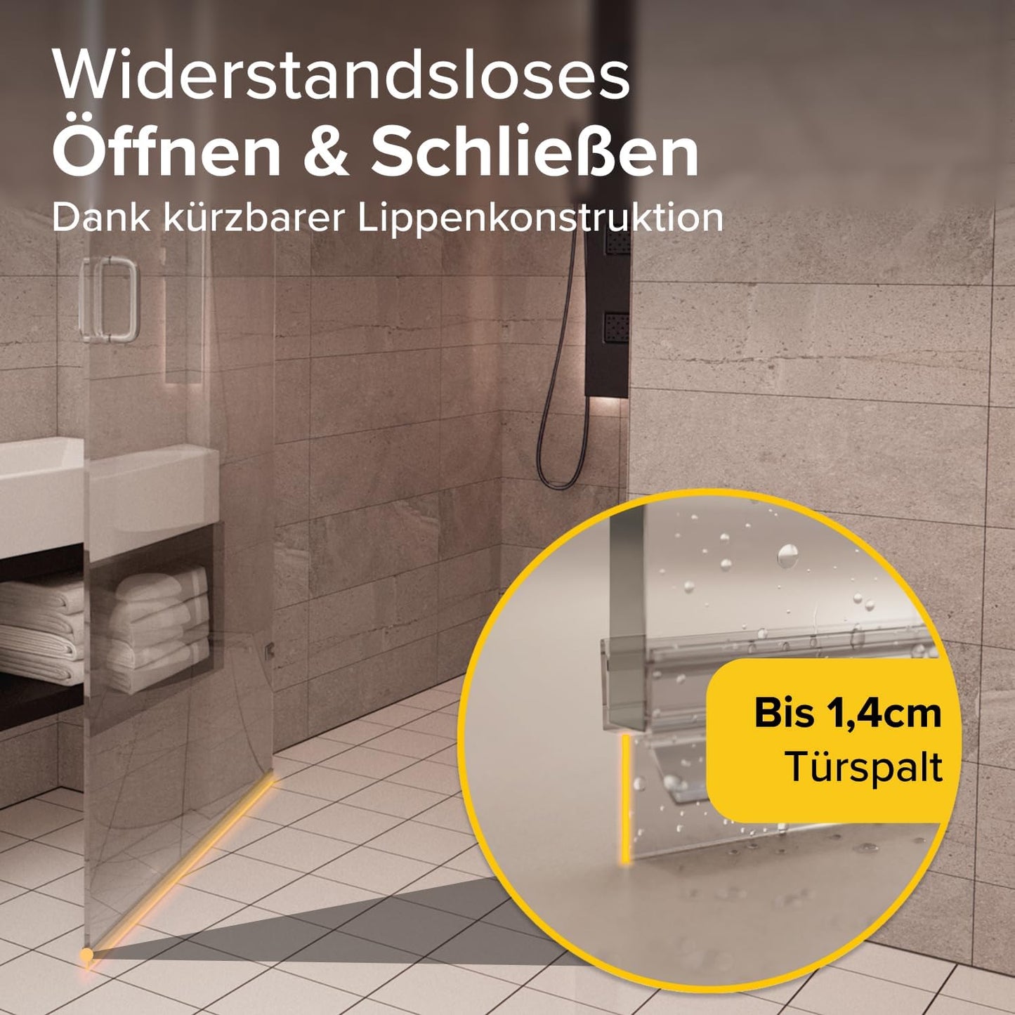 Five Dots Joint de douche 2 pièces 6mm - Transparent