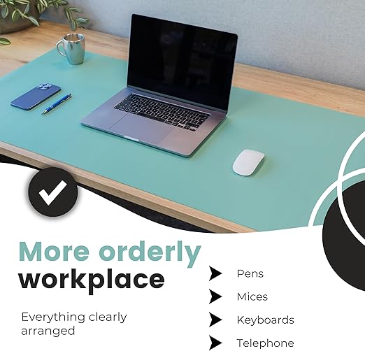 Sous-main Wurk - 80 x 40 cm - turquoise