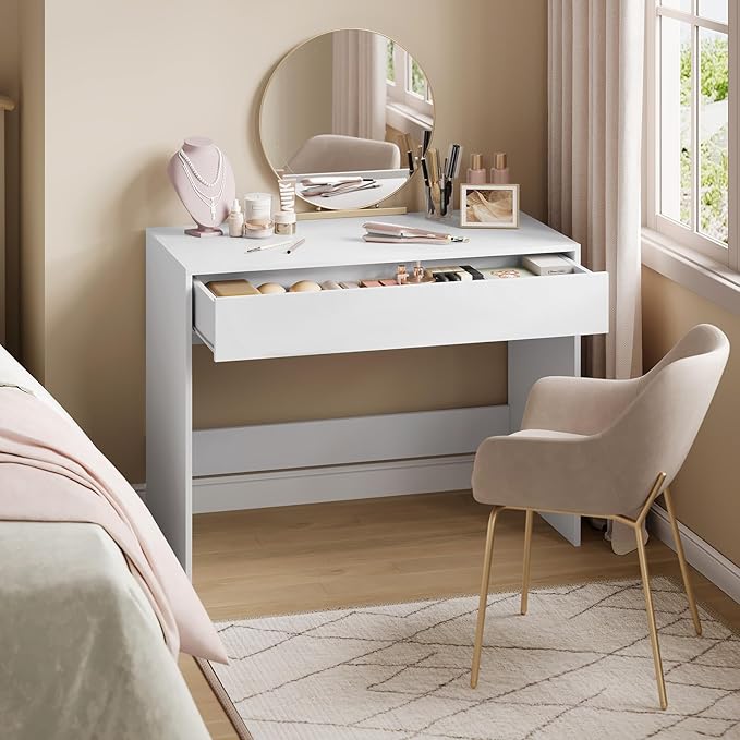 eSituro bureau - avec tiroirs - bureau d'ordinateur - bureau de bureau - 100x50x75 cm