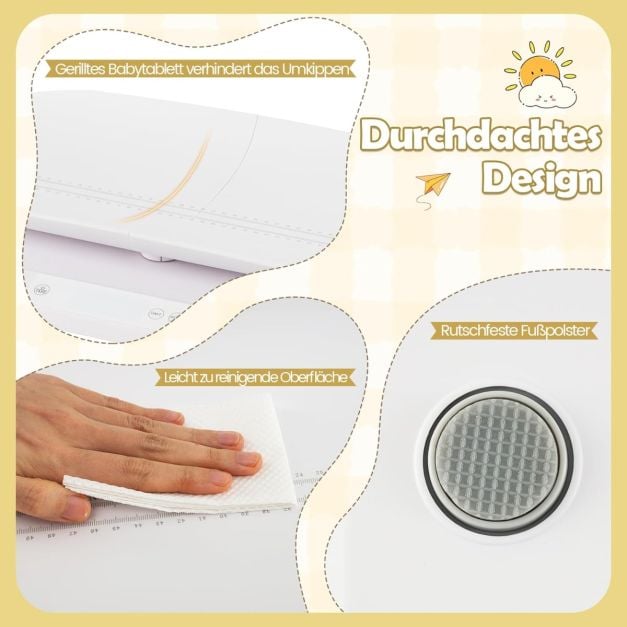 Coast Baby Scale Digital White - Pèse-bébé avec plateau de mesure amovible et affichage LED - 61 x 33 x 8 cm