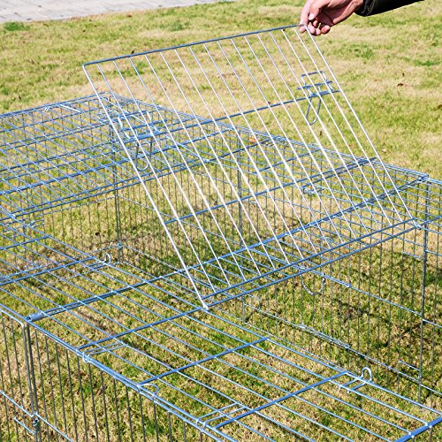 EUGAD Recinto Libero Lapin Run - Métal galvanisé - 180 x 120 x 60 cm