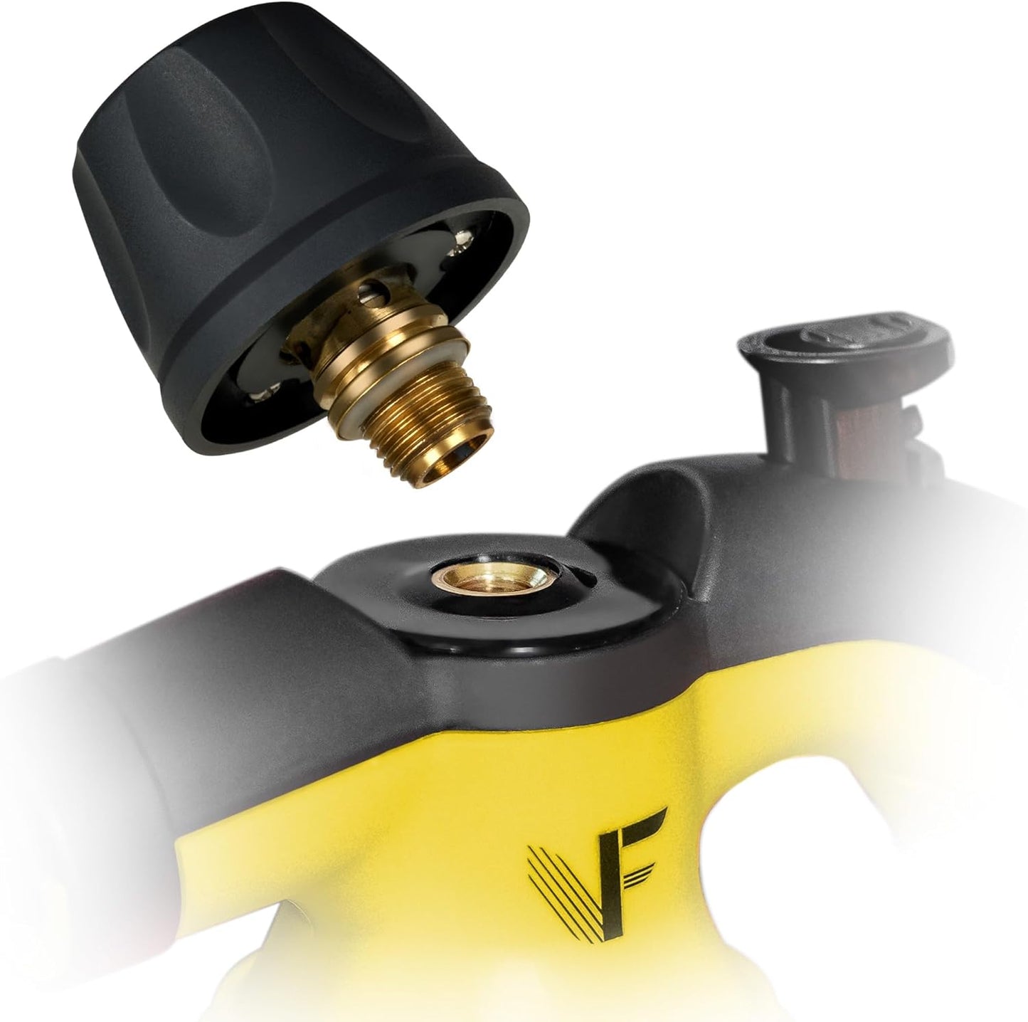 Nettoyeur vapeur à main – Réglage de la vapeur – Comprend 10 accessoires – Réservoir de 350 ml – Jaune