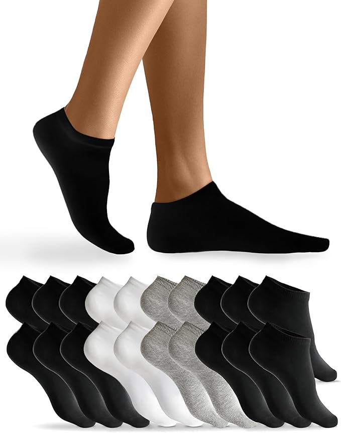 HELDENWERK Sneaker Socks - Chaussettes d'entraînement pour femmes et hommes - Coton respirant et anti-transpiration - Chaussettes de sport unisexe - Mixpack de 10 paires - Taille 39-42