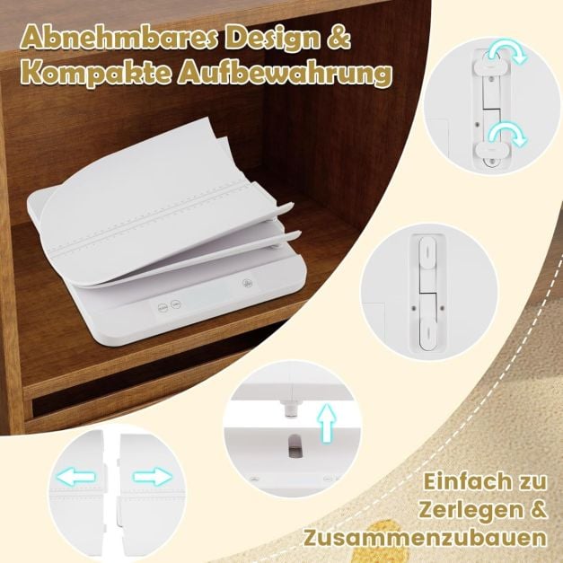 Coast Baby Scale Digital White - Pèse-bébé avec plateau de mesure amovible et affichage LED - 61 x 33 x 8 cm