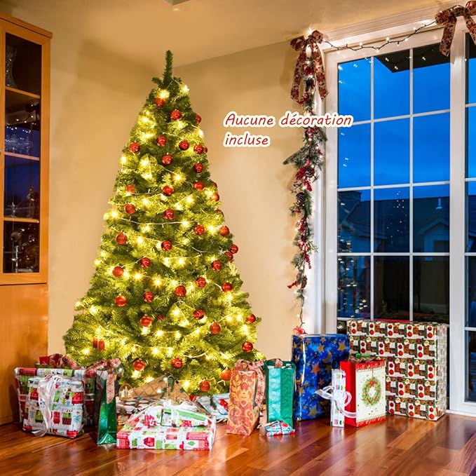 Coast Artificial Christmas Tree Green - 270 cm - 2132 embouts de branches en PVC - Avec support en métal