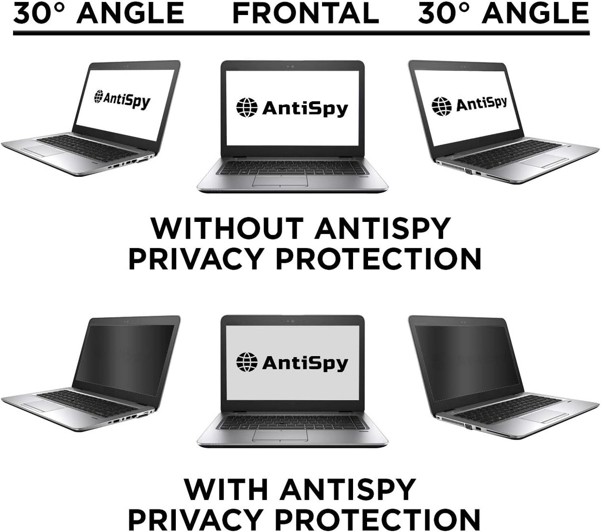 cobus AntiSpy privacy filter 15.6" (345×194 mm) - noir | film adhésif de protection de la vie privée pour ordinateur portable | réutilisable et robuste