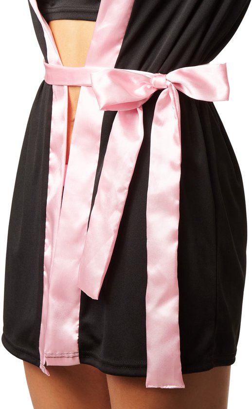 Dressforfun Costume femme boxer noir/rose M - déguisement déguisement halloween déguisement fête déguisement carnaval déguisement carnaval fête déguisement - 301825