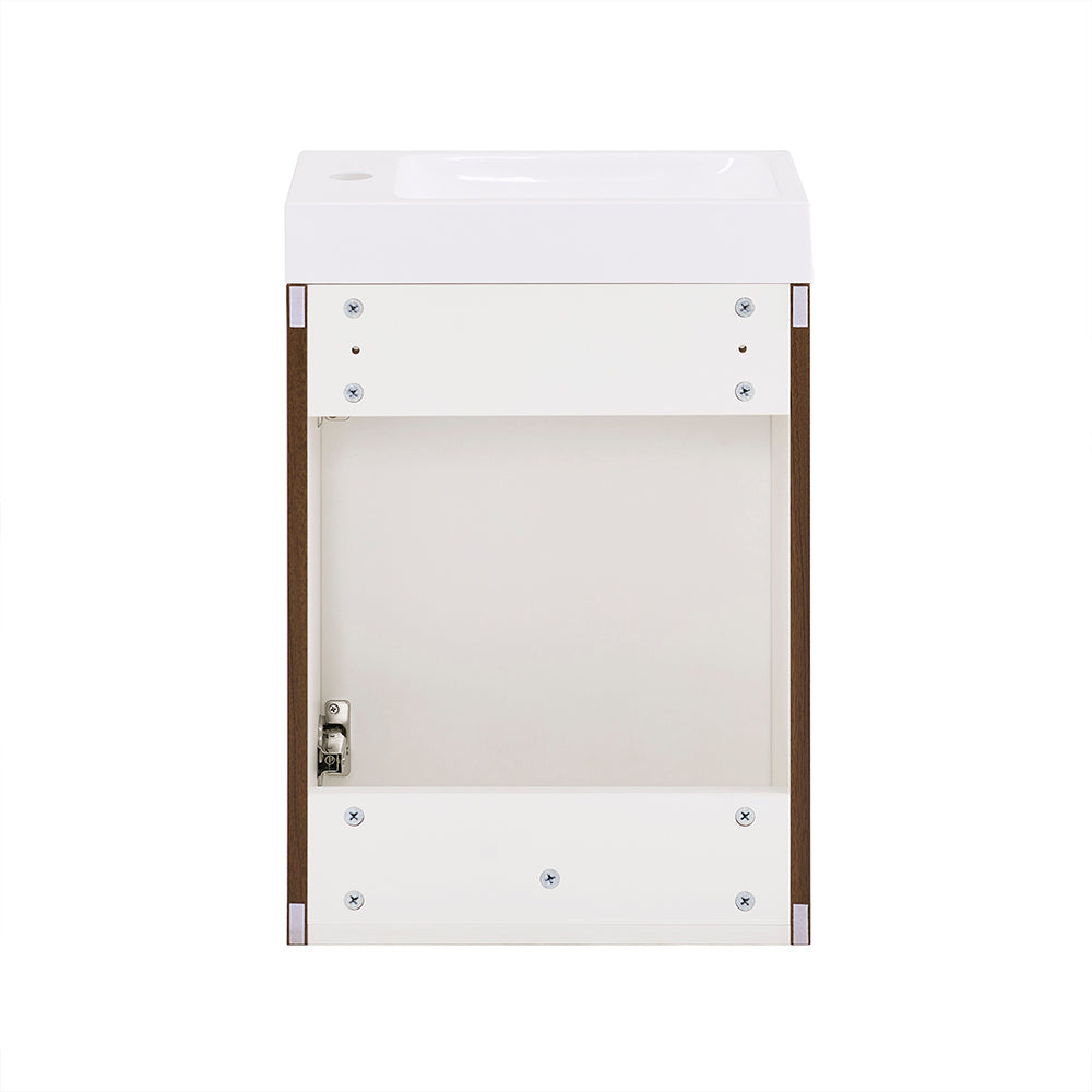 Meuble de salle de bain compact et élégant avec évier - SoBuy BZR196-BR (40 x 22 x 56 cm)