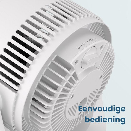 Ventilateur de table Auronic - 3 vitesses - Mini-ventilateur - Ventilateur sur pied - Possibilité de fixation murale - 41 dB - Oscillation à 90° - Portée de 7 mètres - Blanc
