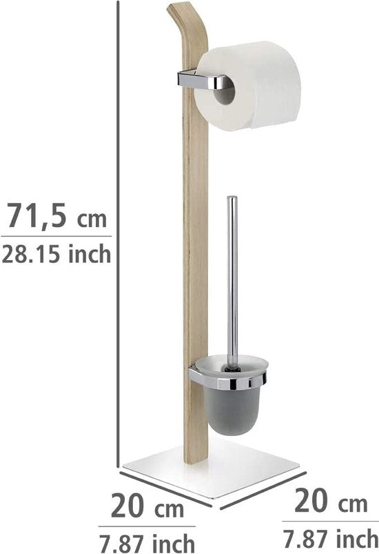 Ensemble de WC sur pied Samona Nature, porte-brosse de WC