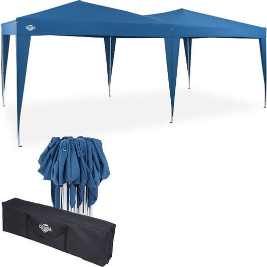 Tonnelle de jardin - Easy Up - Tente pliante - Pavillon - Tente de réception bleue 3x6 mtr