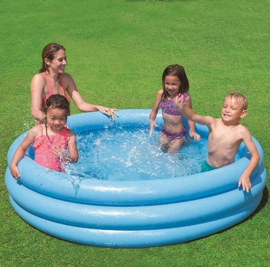 Intex Inflatable Pool Crystal - 3 anneaux - Piscine gonflable - 147 cm