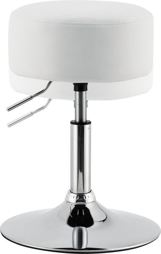 Tabouret de coiffeuse pivotant / Tabouret Tonia - Blanc - ø 38,5 x 65 cm