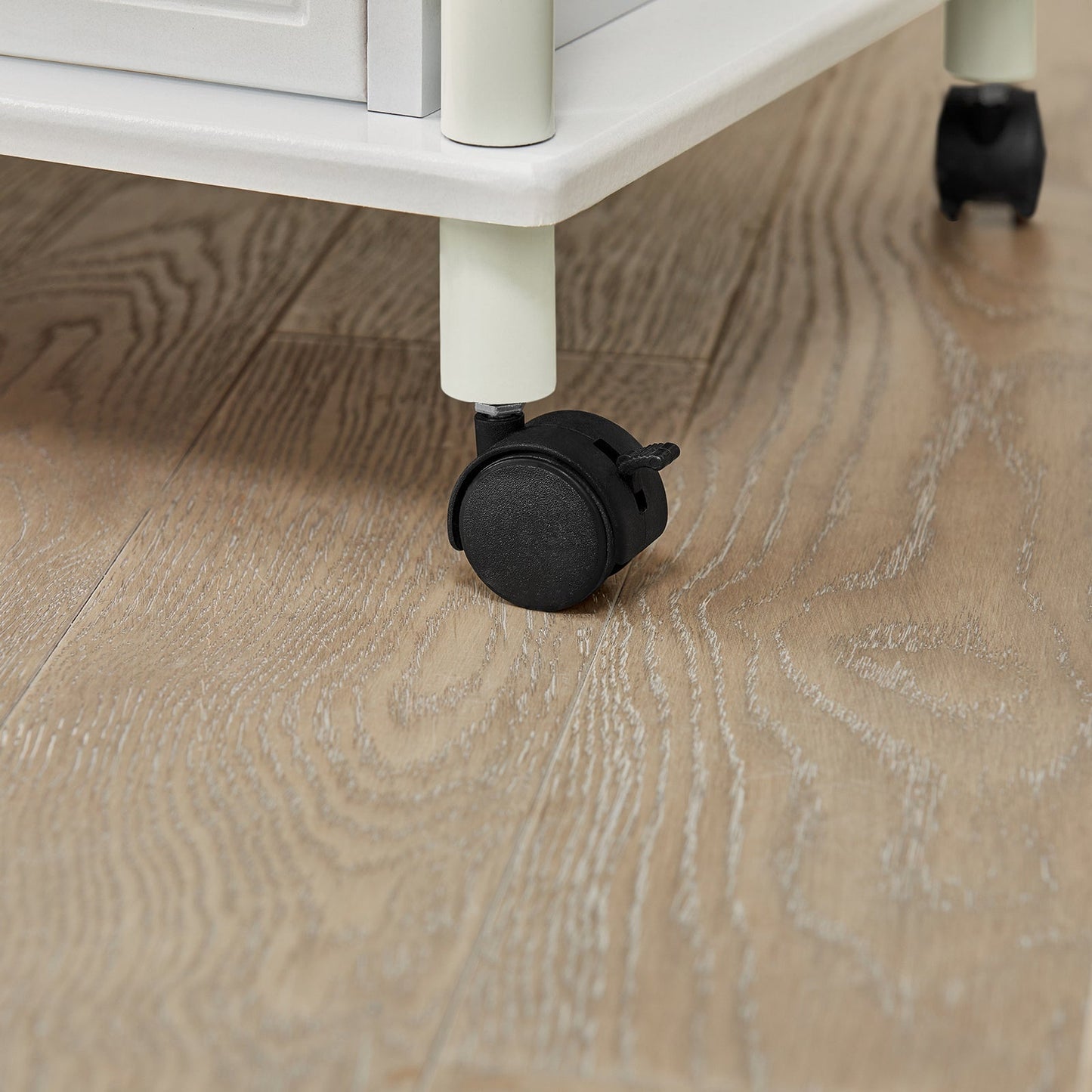 SoBuy Armoire de cuisine à roulettes - Blanc - 60x115x40 cm