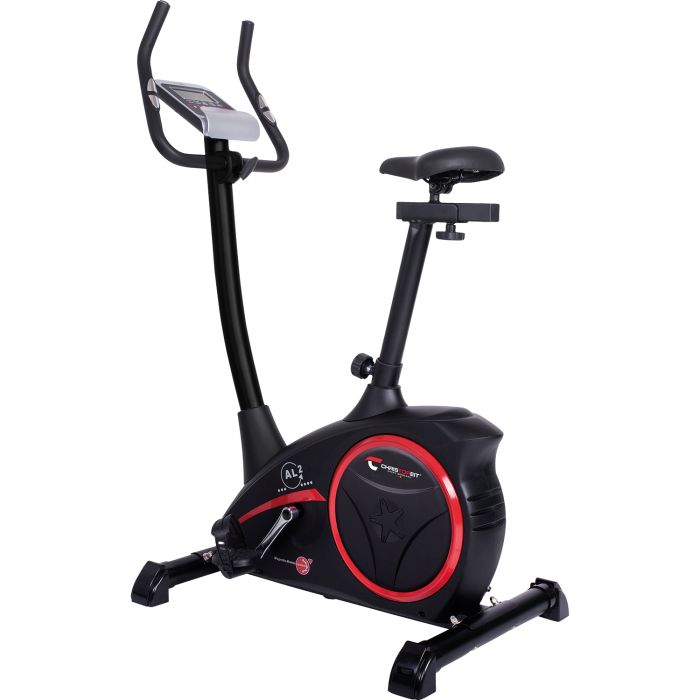 Vélo d'appartement Christopeit AL2 II - Ergomètre - 24 niveaux de résistance - 10 programmes - Support pour tablette - Noir