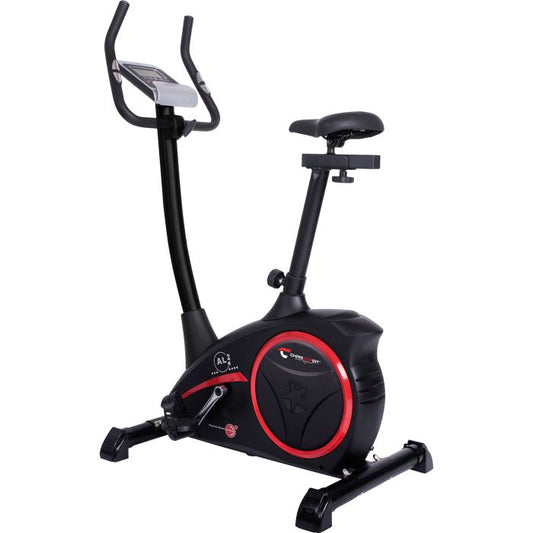 Vélo d'appartement Christopeit AL2 II - Ergomètre - 24 niveaux de résistance - 10 programmes - Support pour tablette - Noir