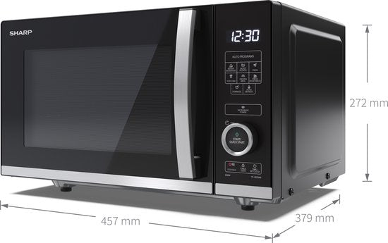 Micro-ondes plat Sharp YC-QS204AE-B - 800 W - 20 l - noir