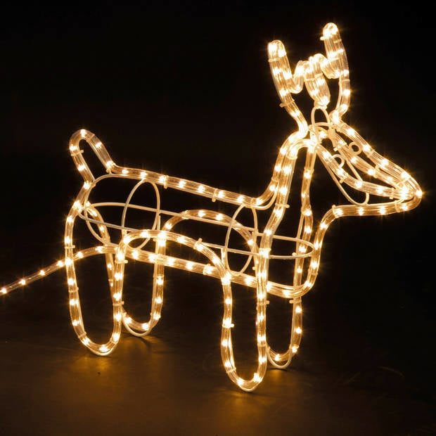 Lumières de Noël Generic, Renne de Noël avec traîneau, Blanc chaud
