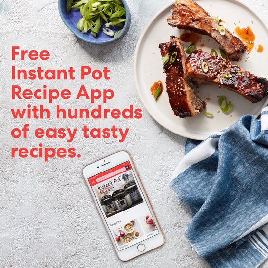 Multicuiseur Instant Pot Duo Crisp 7,6 L + friteuse à air chaud - Autocuiseur 11-en-1 - Mijoteuse - Cuisson sous vide - Friteuse à air chaud - Système à double couvercle - Jusqu'à 8 portions