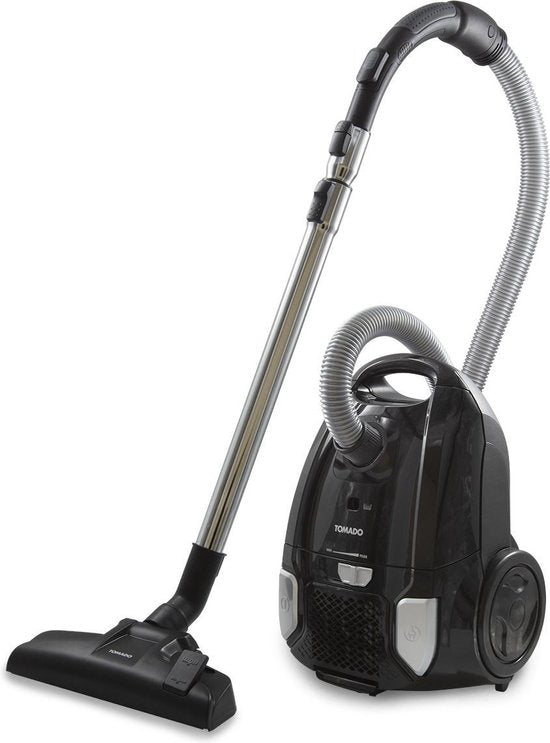 Tomado TVC3001B - Aspirateur à sac puissant - Filtre HEPA 13 - Longueur du cordon 7 mètres - Noir