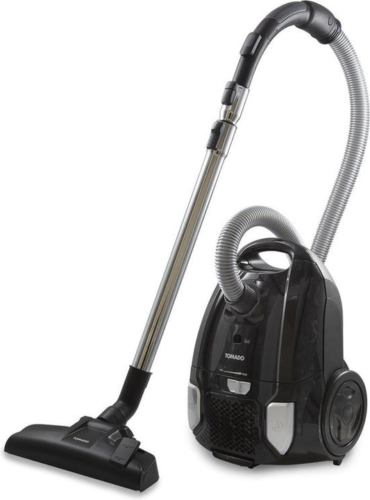 Tomado TVC3001B - Aspirateur à sac puissant - Filtre HEPA 13 - Longueur du cordon 7 mètres - Noir
