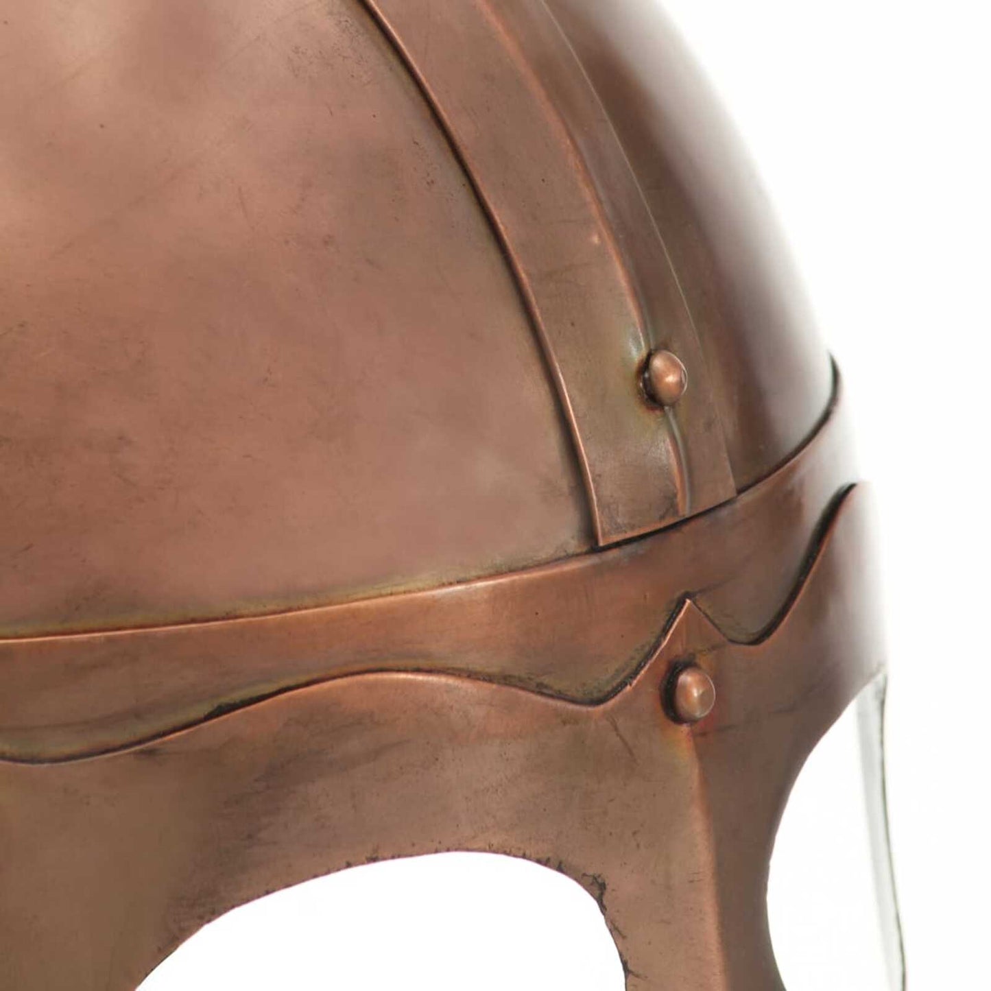 VidaXL Réplique de casque de viking - LARP - Acier de calibre 18 - 23 x 21 x 25 cm - couleur cuivre