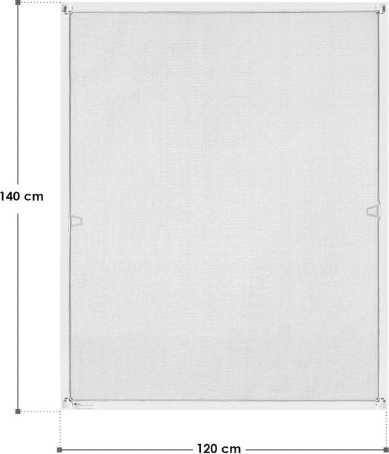 Moustiquaire / Brise-vue / Persienne - 120 x 140 cm - Blanc - Matériel de fixation inclus