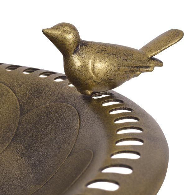 Station d'alimentation pour oiseaux Station d'alimentation pour oiseaux Support pour mangeoires 50 x 76 cm bronze