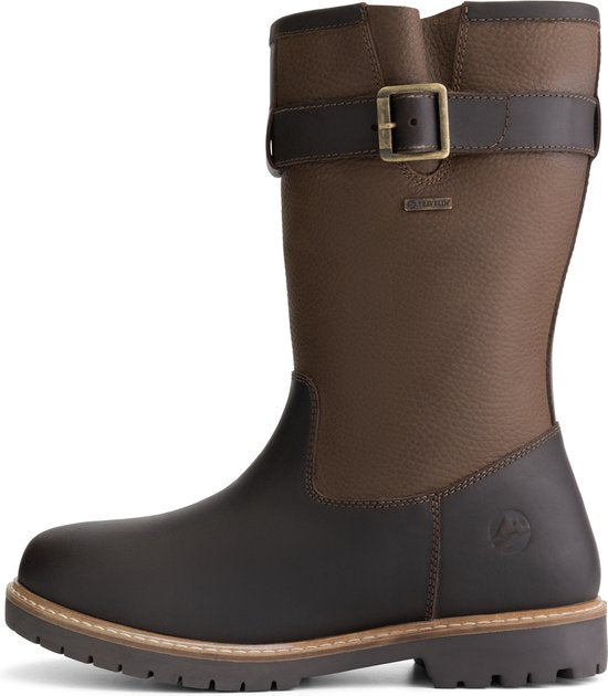 Travelin' Finnmark - Botte imperméable pour femme - Doublée de laine - Marron foncé - Taille 37