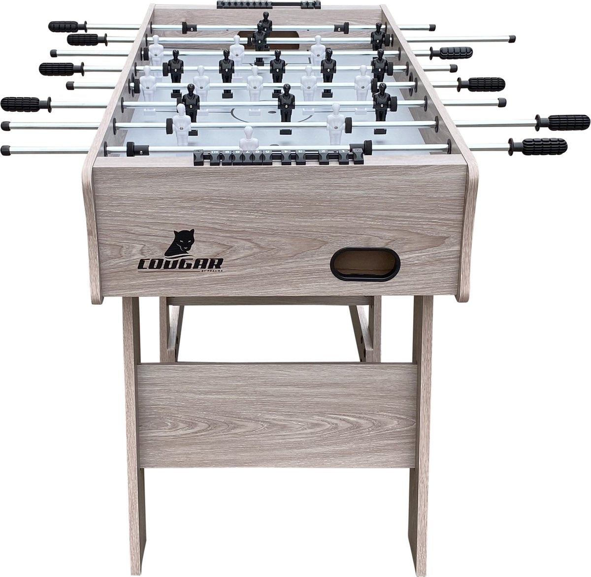 Cougar Scorpion Kick Football Table Pliable Chêne - 122 x 61 x 80 cm - Ballons inclus