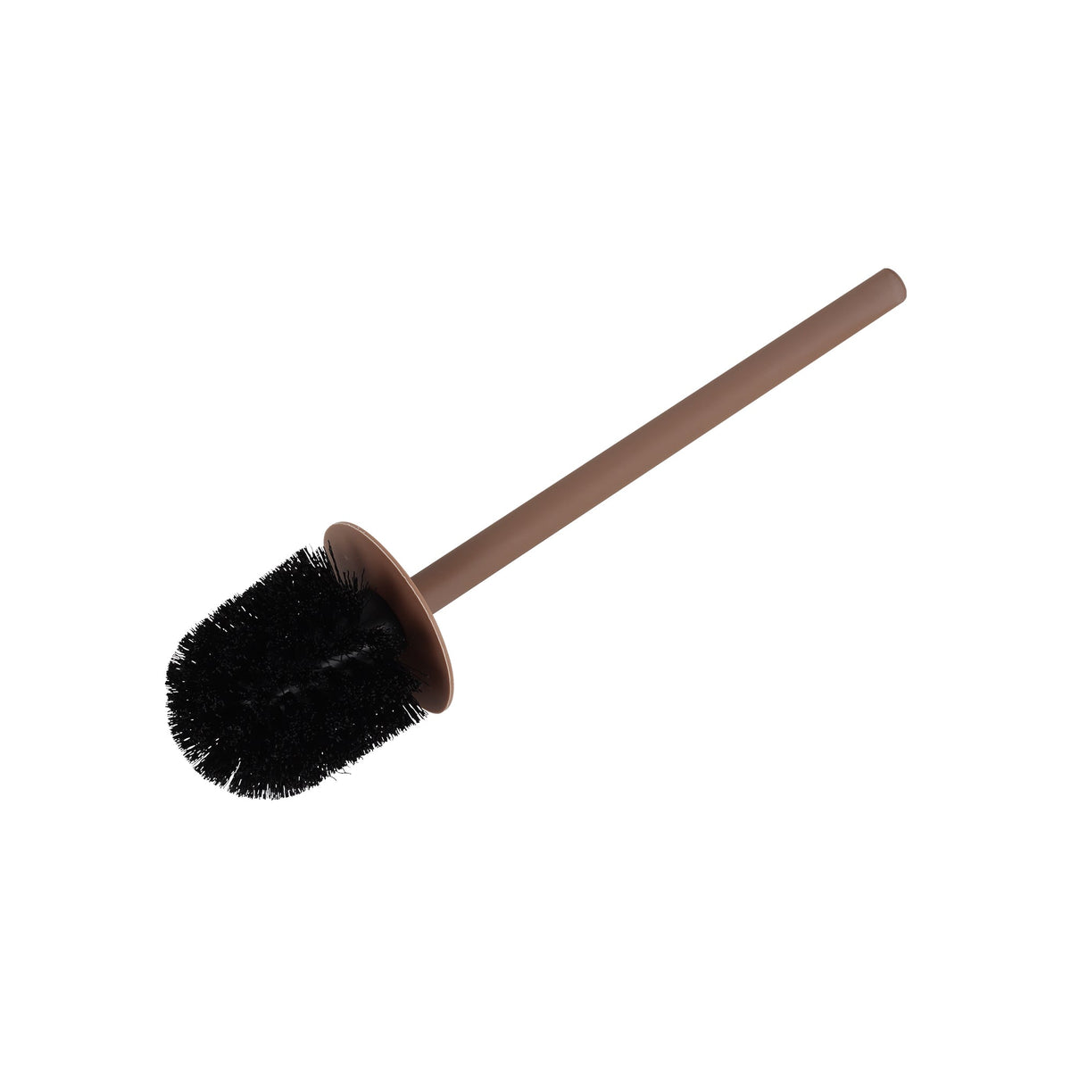 Ensemble de salle de bain en céramique Furnihaus, 4 pièces – Marron avec revêtement en caoutchouc – Accessoires de salle de bain en grès