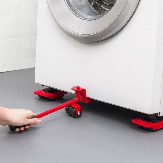 Ceruzo Transpalette - 5 pièces - Aide au déménagement et au levage - Capacité de charge 150 kg - 360° - Rouleaux pour meubles