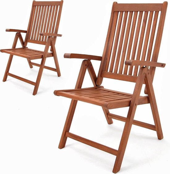 Casaria -Chaises de jardin Vanamo - certifié FSC® - 2 pièces