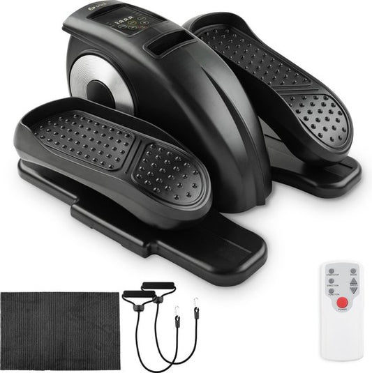 Saaf Motionfit Chair Bike - 12 niveaux - avec bandes de résistance - vélo d'exercice de bureau - pour adultes - noir