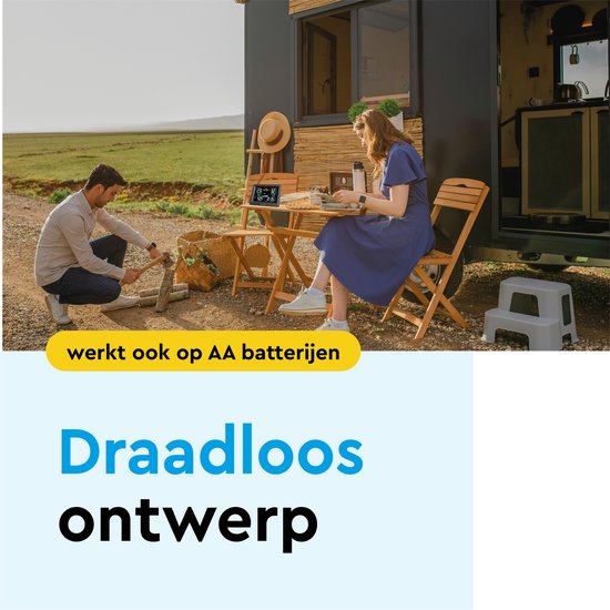 BRASQ Station météo intérieure et extérieure sans fil avec compteur de CO2 - Hygromètre - Avec capteur extérieur jusqu'à 60 mètres - Humidimètre - Thermomètre - Baromètre - piles incluses