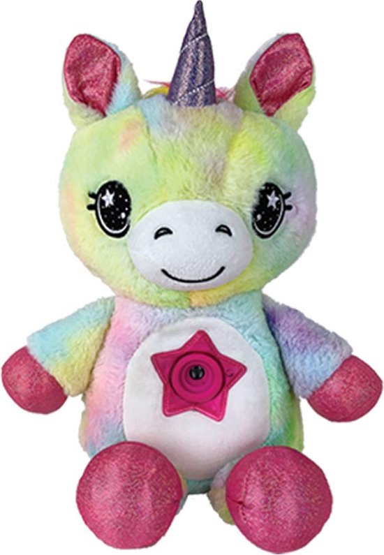 StarBelly Dream Lites - Licorne arc-en-ciel - peluche - projecteur d'étoiles - veilleuse - enfants