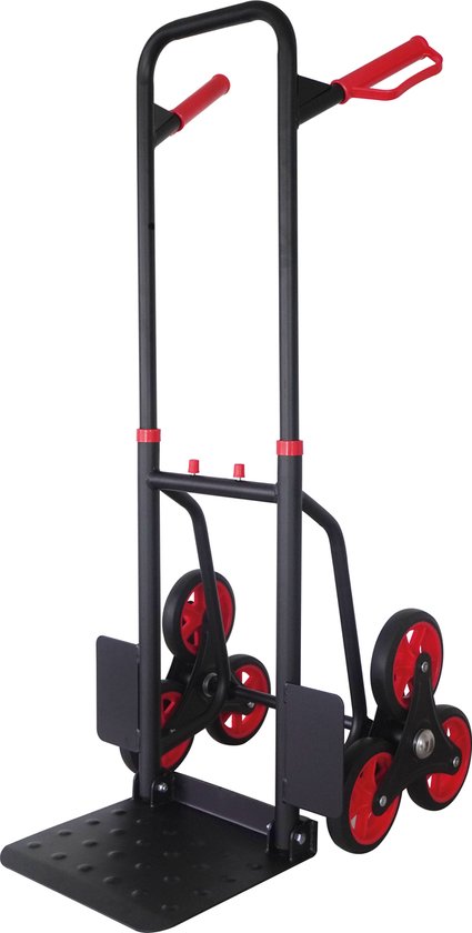 BRASQ Chariot d'escalier - Acier - Capacité 120KG - Chariot de transport - Aide au transport - Pliable - Chariot d'escalier