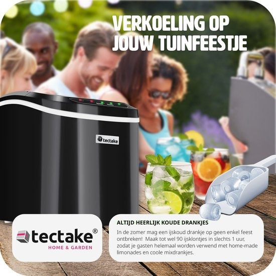 Tectake Machine à glaçons noire 400476