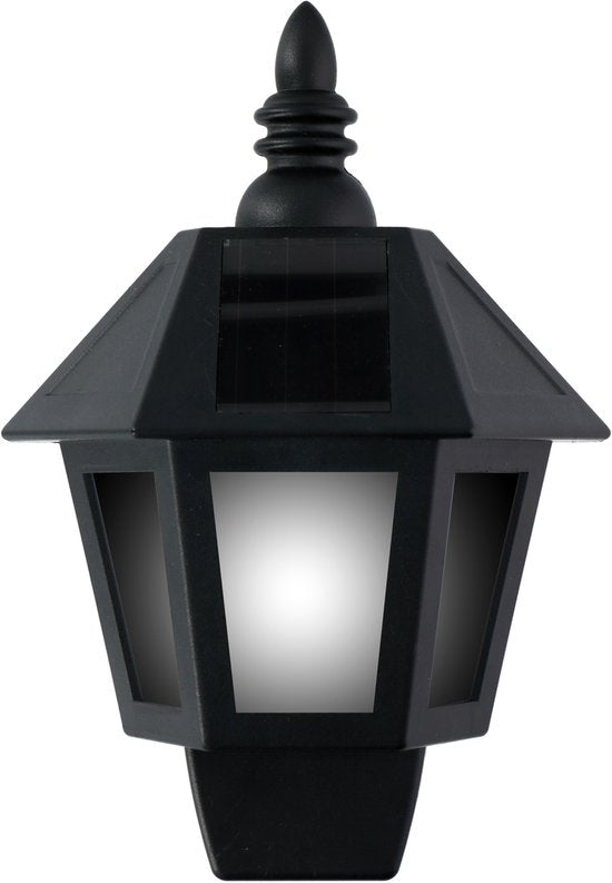 Applique murale LED Grundig Solar à effet flamme et lumière blanche froide - 2 modes - Alimentation solaire - IP44 - 6 à 8 heures