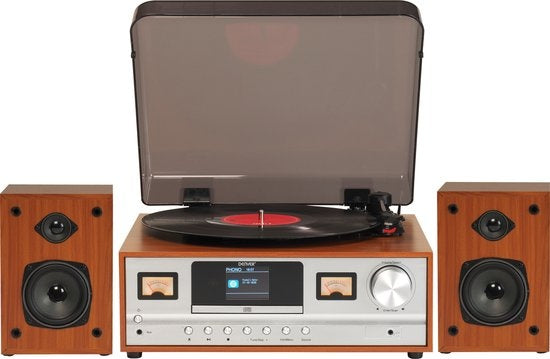 Denver Platenspeler Bluetooth - Incl. Speakers - DAB radio - CD speler - Retro - MRD52LW