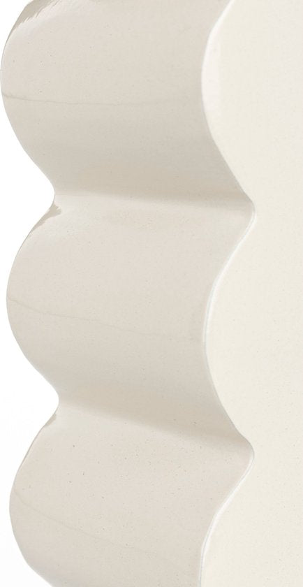Vase Zuiver Curves L Shiny Beige